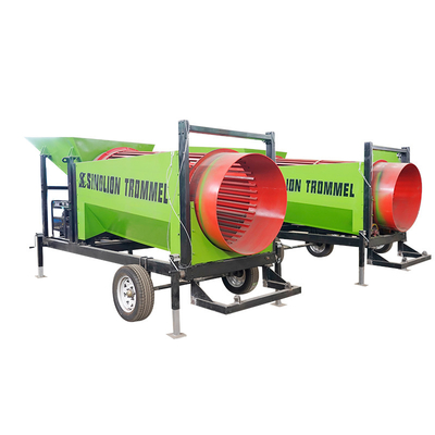 Scavatrice mobile di frammenti di legno e piccola macchina di setacciatura di concimi organici per compost