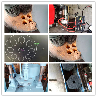 Motore a corrente alternata Hexagon Woodcoal Extrude Stick Briquette Machine con progettazione 800-1000kg per ora