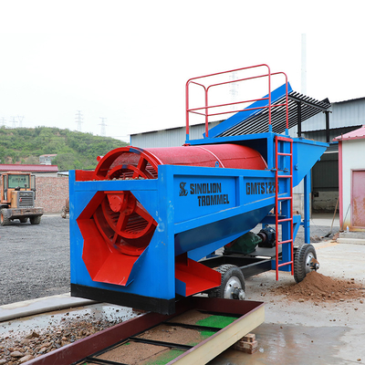 Mobile Gold Trommel Screen Machine Wash Plant imballaggio personalizzabile / grafico / setaccio