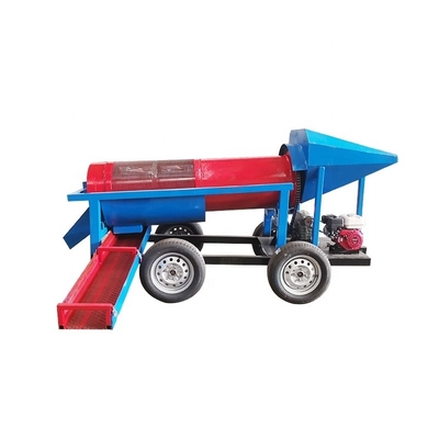 220V Mini Scale 5-10 Tonne Alluvial Gold Washing Plant Mobile Gold Mining Trommel Screen