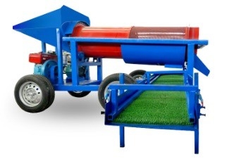 220V Mini Scale 5-10 Tonne Alluvial Gold Washing Plant Mobile Gold Mining Trommel Screen
