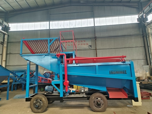 Impianto di lavaggio del tamburo mobile con separatore di macchine per il minerale d'oro