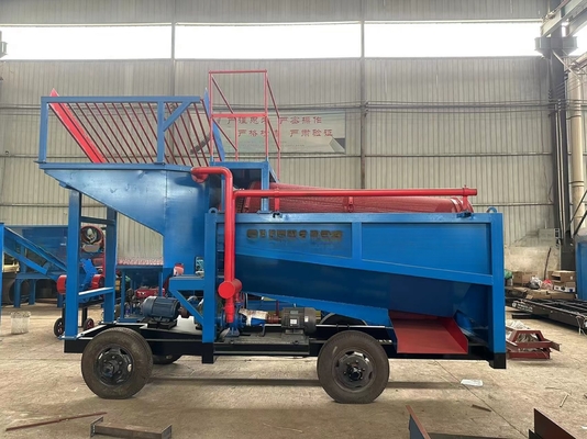 Impianto di lavaggio del tamburo mobile con separatore di macchine per il minerale d'oro