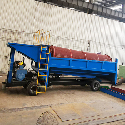 Alluvial Gold Mobile Trommel Gold Wash Plant Trommel Screen per la separazione dell'oro delle miniere