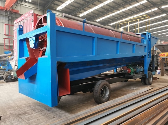 Alluvial Gold Mobile Trommel Gold Wash Plant Trommel Screen per la separazione dell'oro delle miniere
