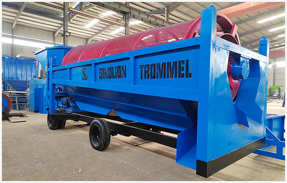 6500 KG attrezzature per la separazione minerale a più strati sabbia alluvionale oro mobile schermo a tamburo Australia