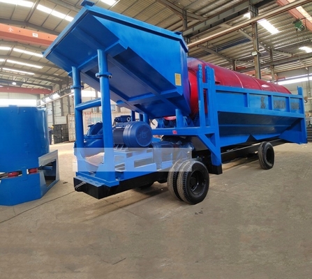 Lavatrice mobile Trommel Screen di oro minerale e diamanti di capacità 80-150 t/h