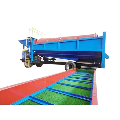 100 tonnellate Grandi capacità Mobile Gold Trommel Screen Machine per l'estrazione dell'oro impianto di lavaggio
