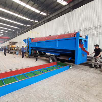 100 tonnellate Grandi capacità Mobile Gold Trommel Screen Machine per l'estrazione dell'oro impianto di lavaggio