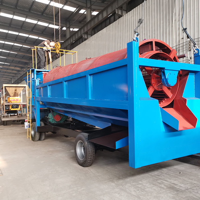 100 tonnellate Grandi capacità Mobile Gold Trommel Screen Machine per l'estrazione dell'oro impianto di lavaggio