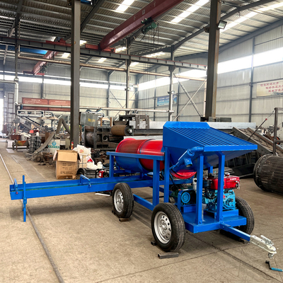220V/380V/440V Voltage Portable Placer Gold Mobile Trommel Screen con facile utilizzo