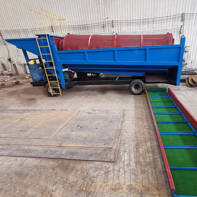 Separatore di oro da 100 tonnellate Macchina mobile per lo schermo a tamburo d'oro per impianti di lavaggio minerario