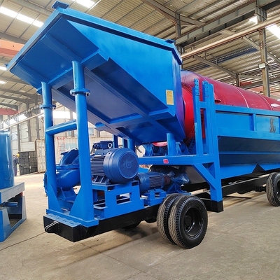 200 Tph Mobile Alluvial Gold Trommel Screen Machine per apparecchiature di concentrazione dell'oro