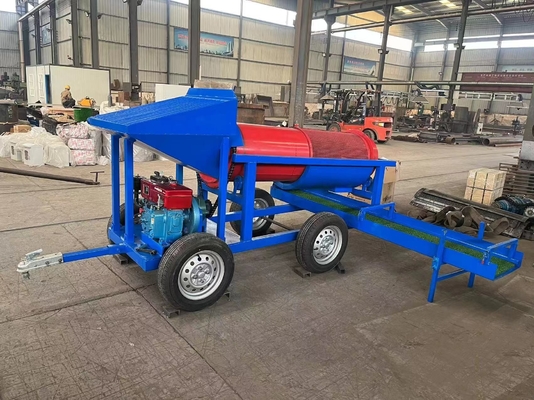 Lavatrice d'oro da 5-10 tonnellate Mini Trommel Concentratore d'oro per lavori di costruzione