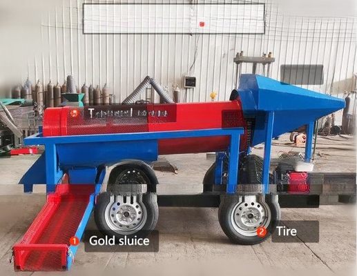 Piano di estrazione dell'oro facile da usare 5-10 t/h Piccola lavastoviglie Mini Trommel