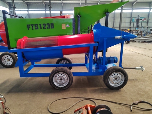 1.5 Kw Mini Piani Trommel Piccolo impianto di lavaggio del tamburo d'oro 600 KG Adatto per l'oro alluvionale