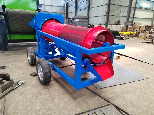 1.5 Kw Mini Piani Trommel Piccolo impianto di lavaggio del tamburo d'oro 600 KG Adatto per l'oro alluvionale