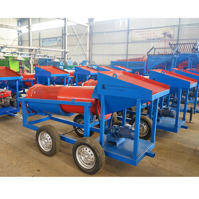 620 KG Gold Mining Trommel Machine Dimensione di alimentazione inferiore a 300 mm Portatile