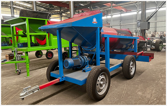 620 KG Gold Mining Trommel Machine Dimensione di alimentazione inferiore a 300 mm Portatile