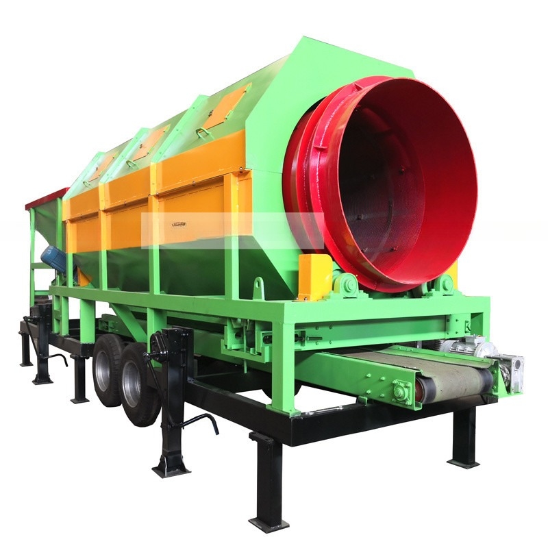 Installazione di estrazione di energia Vibrazione manuale Compost rotante per lo screening