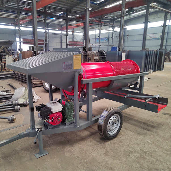 5-10t/h Voltaggio 220V/380V Pulizzatrice mineraria dell'oro impianto di lavaggio a tamburo rotativo di piccole dimensioni