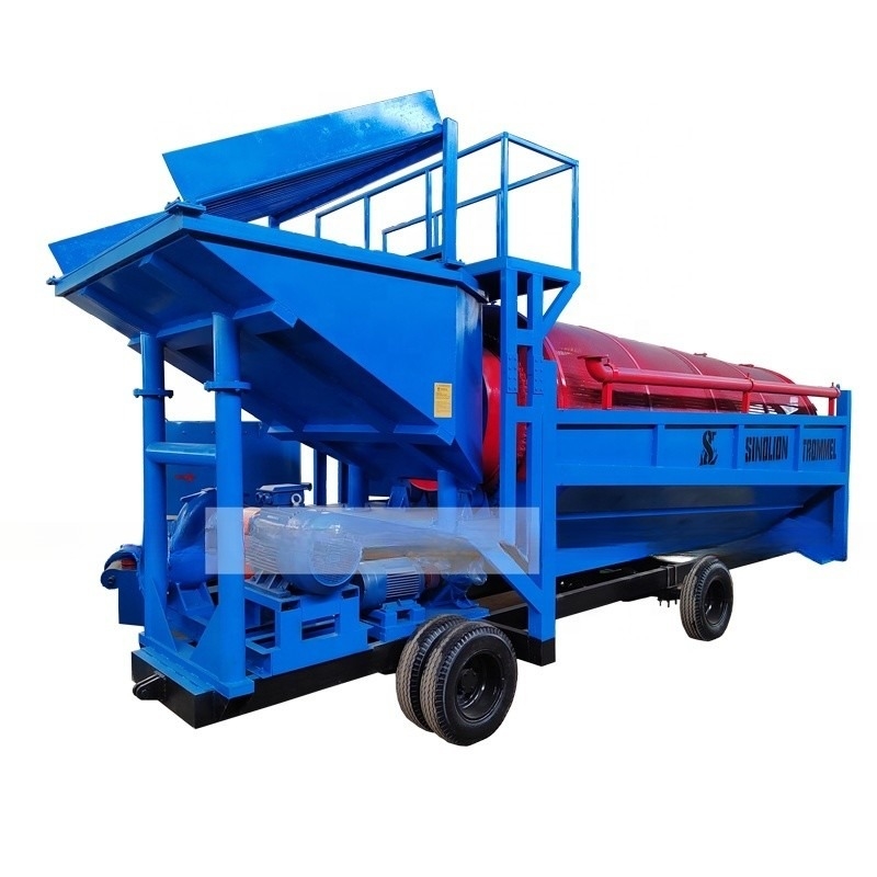 Voltaggio 380V/415V/440V Macchine per l'estrazione di minerali Industrial Rotary Screen Washing Gold Mobile Trommel Screen