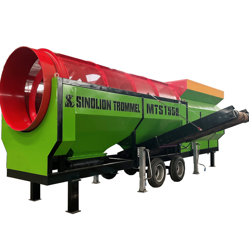 Grandi capacità di compost rotativo mobile a tamburo con motore elettrico da 3-45 kW