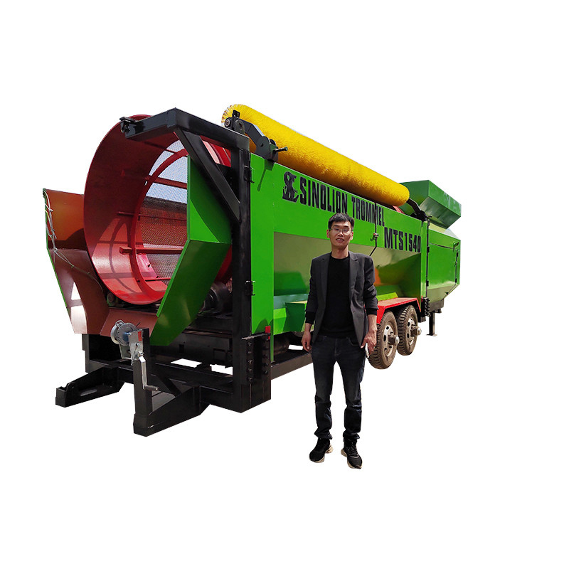 Macchine minerarie schermo a tamburo rotativo schermo a tamburo mobile per il minerale a colori personalizzati