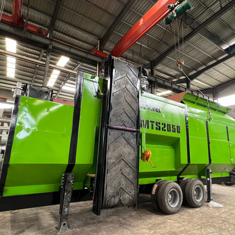 Aziende agricole 33.2kw Motore di grande capacità MTS 2050 Sito a tamburo mobile per tamburo rotativo di compost