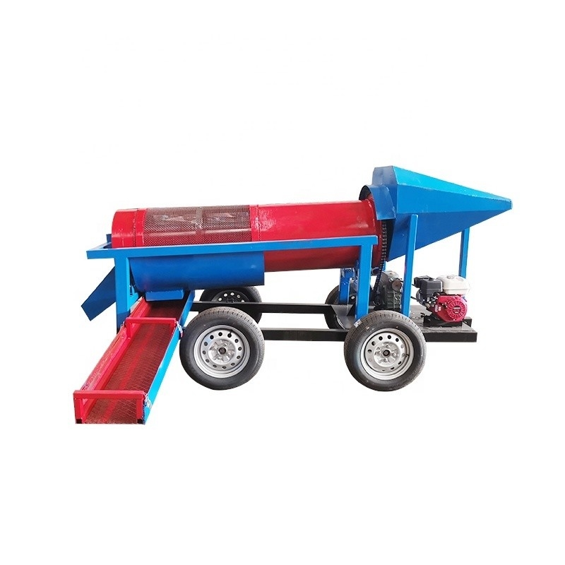 Impianto di lavaggio dell'oro con sabbia alluvionale portatile Trommel con dimensioni di 3,0*0,8*1,6 m