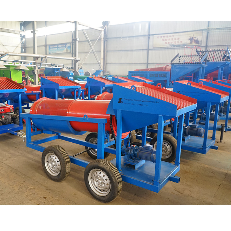 620 KG Gold Mining Trommel Machine Dimensione di alimentazione inferiore a 300 mm Portatile